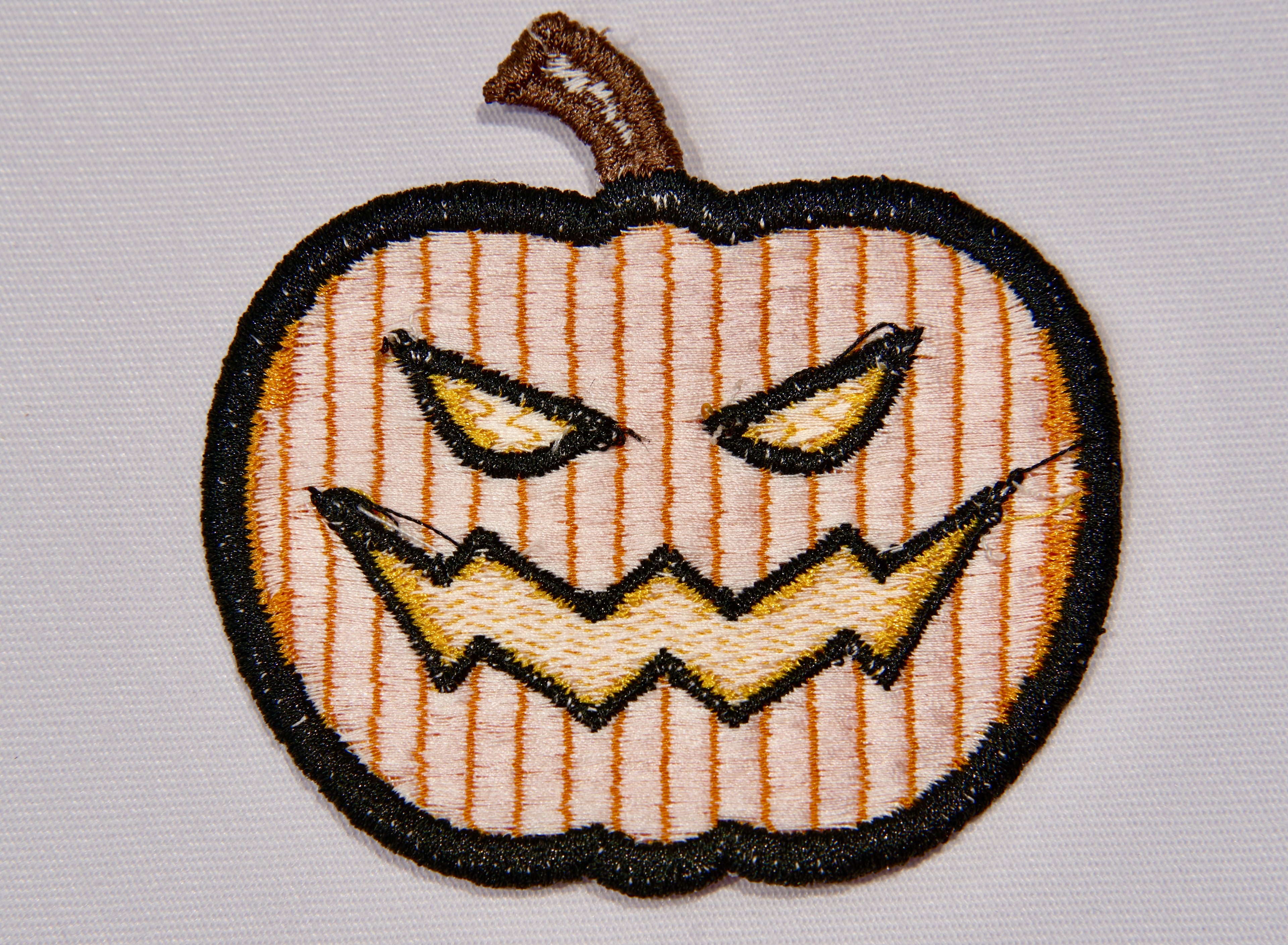 Jack-O-Lantern Embroidered Patch – 3 Inch Spooky Pumpkin Iron On Patch | Halloween Patch, Fall DIY Craft, Trick or Treat