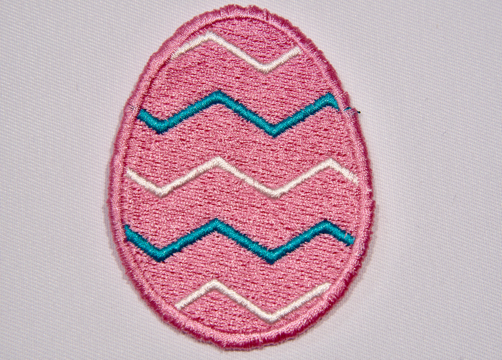 Easter Egg Embroidered Patch – Pink | Sew On or Iron On