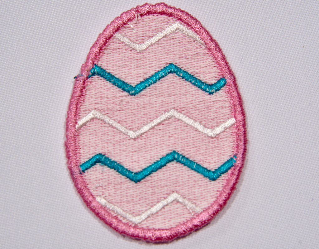 Easter Egg Embroidered Patch – Pink | Sew On or Iron On