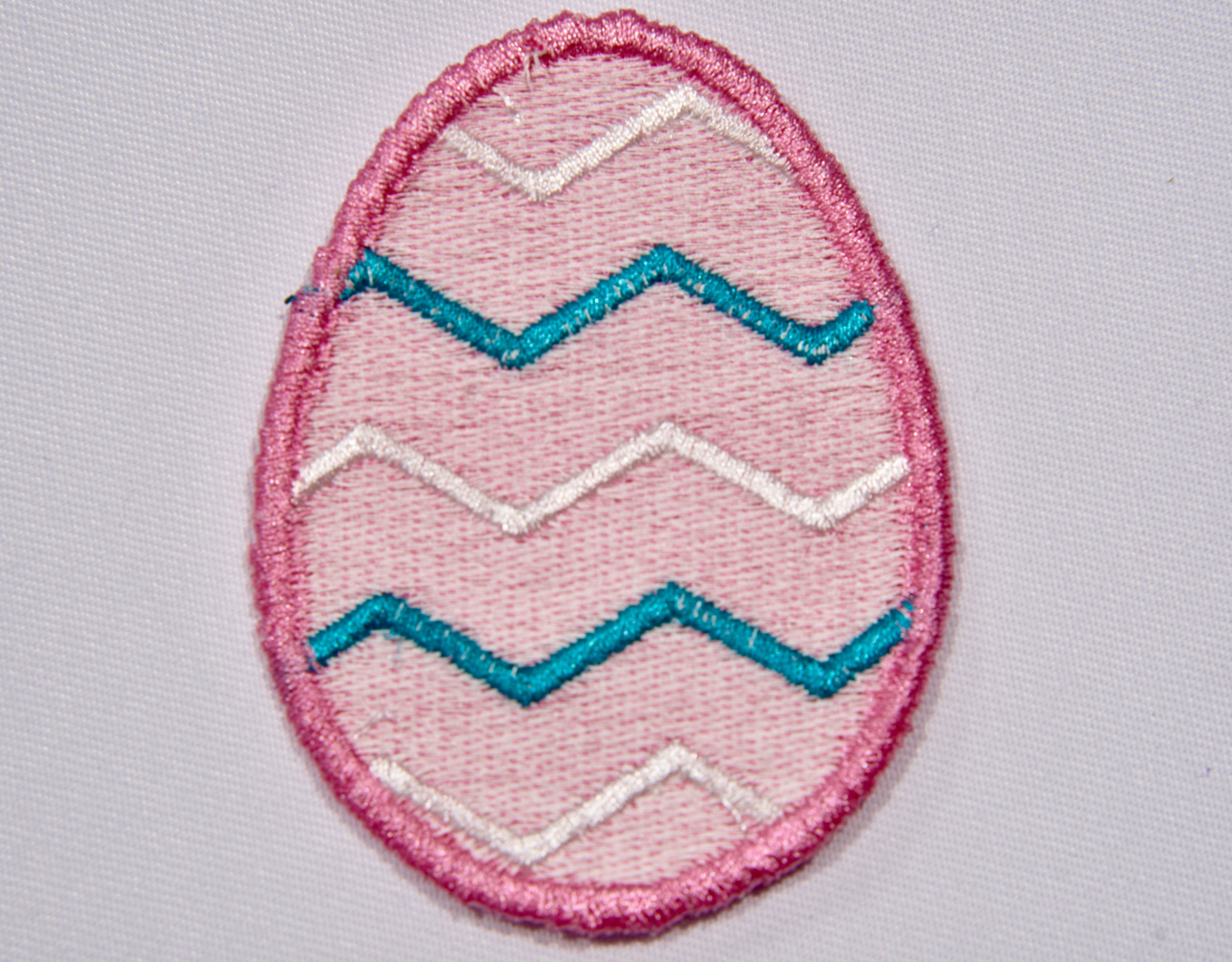 Easter Egg Embroidered Patch – Pink | Sew On or Iron On