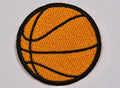 Basketball Embroidered Patch – Classic Orange & Black | Sew On or Iron On