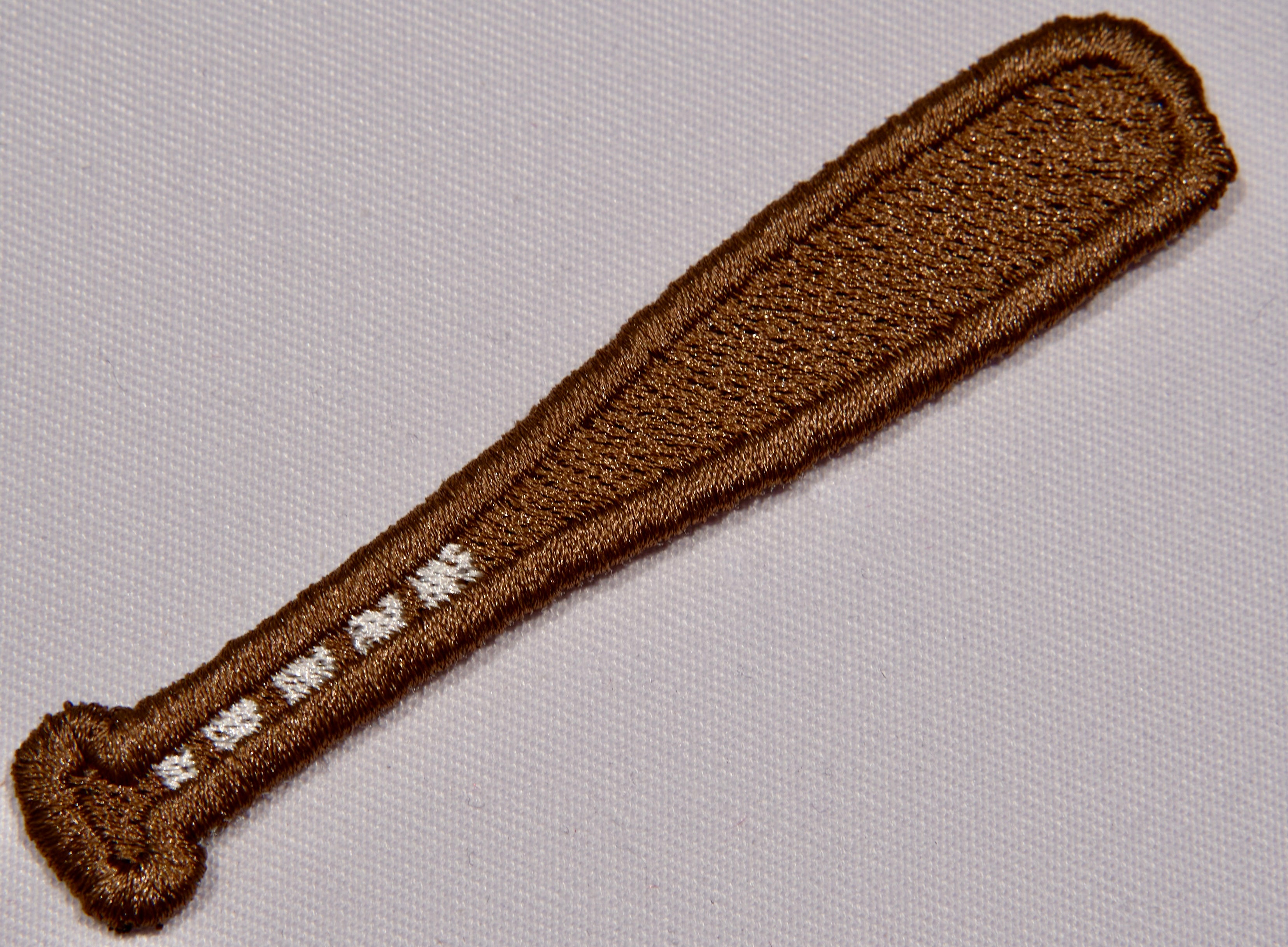 Baseball Bat Embroidered Patch – Classic Wooden Bat Design | Sew On or Iron On