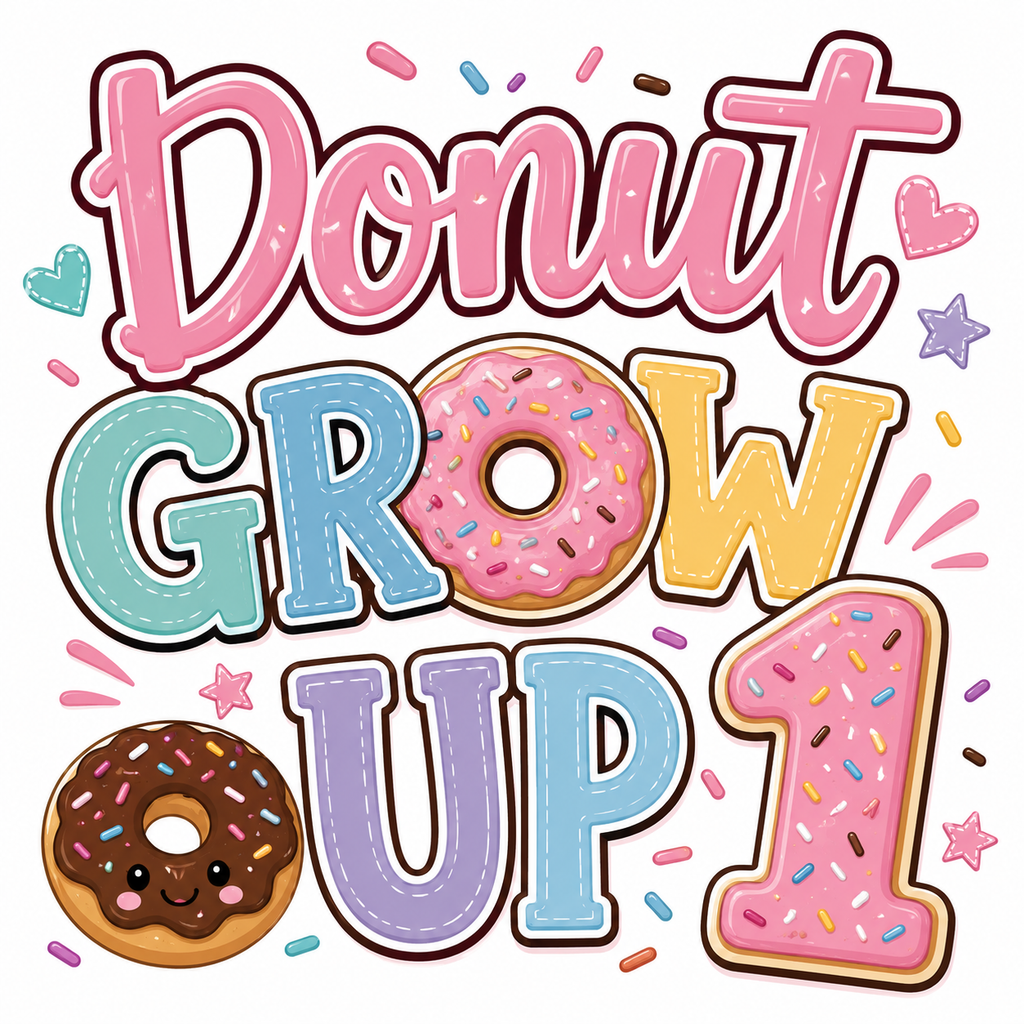 Donut Grow Up DTF Print
