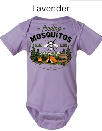 Feeding Mosquitos Since Birth Infant/Toddler T-Shirt | Funny Camping Tee | Outdoor Humor Shirt | Bug Spray Not Included