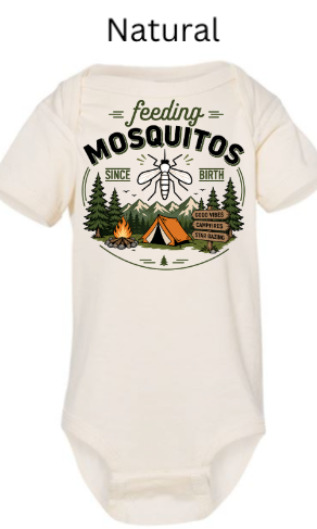 Feeding Mosquitos Since Birth Infant/Toddler T-Shirt | Funny Camping Tee | Outdoor Humor Shirt | Bug Spray Not Included