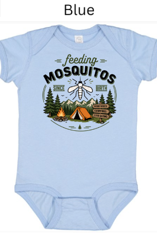 Feeding Mosquitos Since Birth Infant/Toddler T-Shirt | Funny Camping Tee | Outdoor Humor Shirt | Bug Spray Not Included