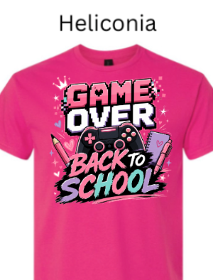 Game Over Back To School T-Shirt | Gamer Graphic Tee |