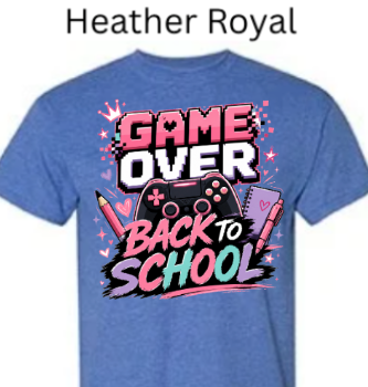 Game Over Back To School T-Shirt | Gamer Graphic Tee |