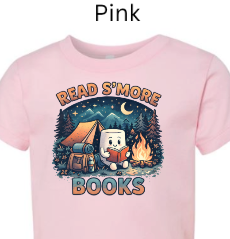 Read S'more Books Toddler T-Shirt | Camping Reading Tee |
