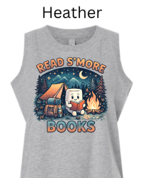 Read S'more Books Toddler Tank Top| Camping Reading Tank Top |