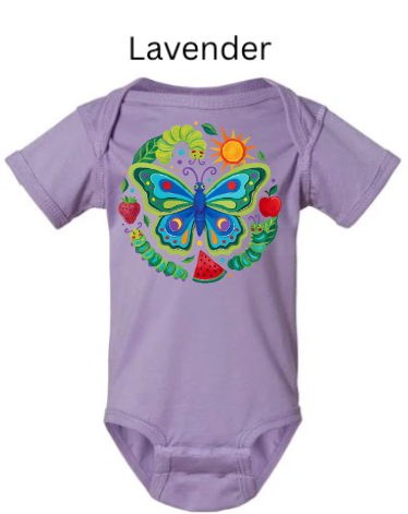Butterfly Folk Art Baby Bodysuit & Toddler Tee | Nature Butterfly Graphic