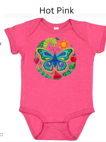 Butterfly Folk Art Baby Bodysuit & Toddler Tee | Nature Butterfly Graphic