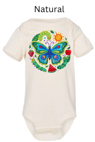 Butterfly Folk Art Baby Bodysuit & Toddler Tee | Nature Butterfly Graphic