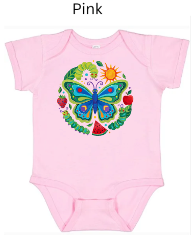 Butterfly Folk Art Baby Bodysuit & Toddler Tee | Nature Butterfly Graphic