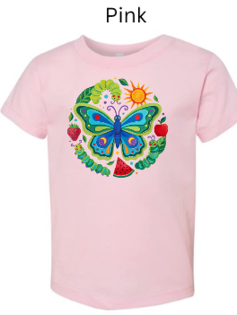Butterfly Folk Art Baby Bodysuit & Toddler Tee | Nature Butterfly Graphic