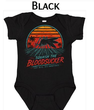 Squash The Bloodsucker Retro Mosquito Shirt | Vintage Sunset Graphic Tee | Summer Outdoor Tee