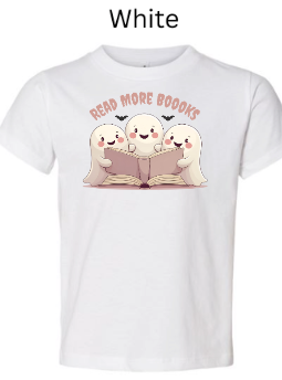 "Read More Boooks" Ghost Trio Shirt - Spooky Cute Book Lover Gift