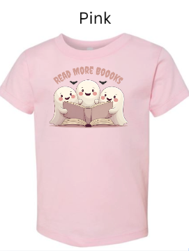 "Read More Boooks" Ghost Trio Shirt - Spooky Cute Book Lover Gift