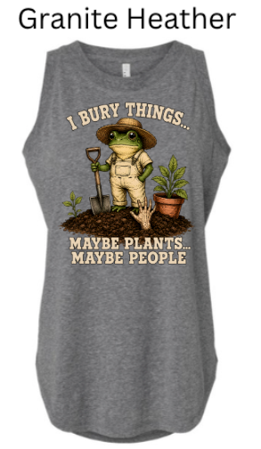 I Bury Things Gardening Frog Shirt — Funny Plant Lover Halloween Tee| "Maybe Plants Maybe People" Gardener T-Shirt — Zombie Garden Humor