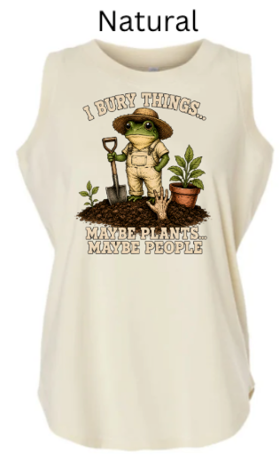 I Bury Things Gardening Frog Shirt — Funny Plant Lover Halloween Tee| "Maybe Plants Maybe People" Gardener T-Shirt — Zombie Garden Humor