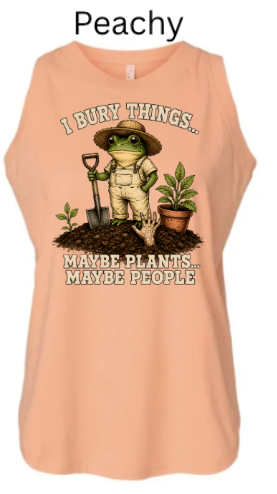 I Bury Things Gardening Frog Shirt — Funny Plant Lover Halloween Tee| "Maybe Plants Maybe People" Gardener T-Shirt — Zombie Garden Humor
