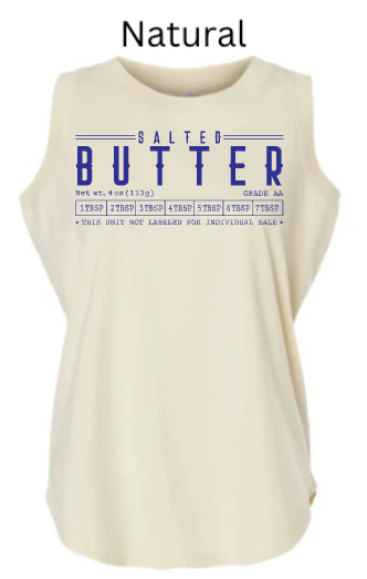 Salted Butter Kitchen Tank Top | Cooking Humor Women's Sleeveless Tee |