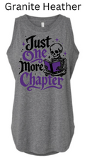 "Just One More Chapter" Skeleton Reading Book Tee | LAT Women's Jersey Tank | Book Lover Gift | Reader Humor |