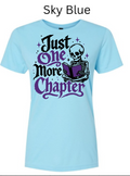 "Just One More Chapter" Skeleton Reading Book Tee | Gildan Softstyle Women's T-Shirt | Book Lover Gift | Reader Humor |