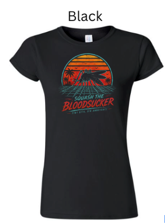 Squash The Bloodsucker Retro Mosquito Shirt | Vintage Sunset Graphic Tee | Summer Outdoor Tee