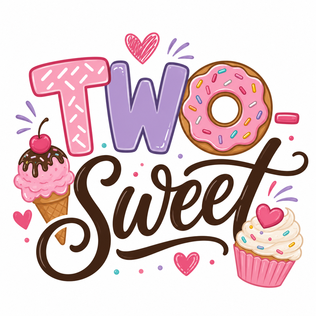 TWO Sweet DTF Print