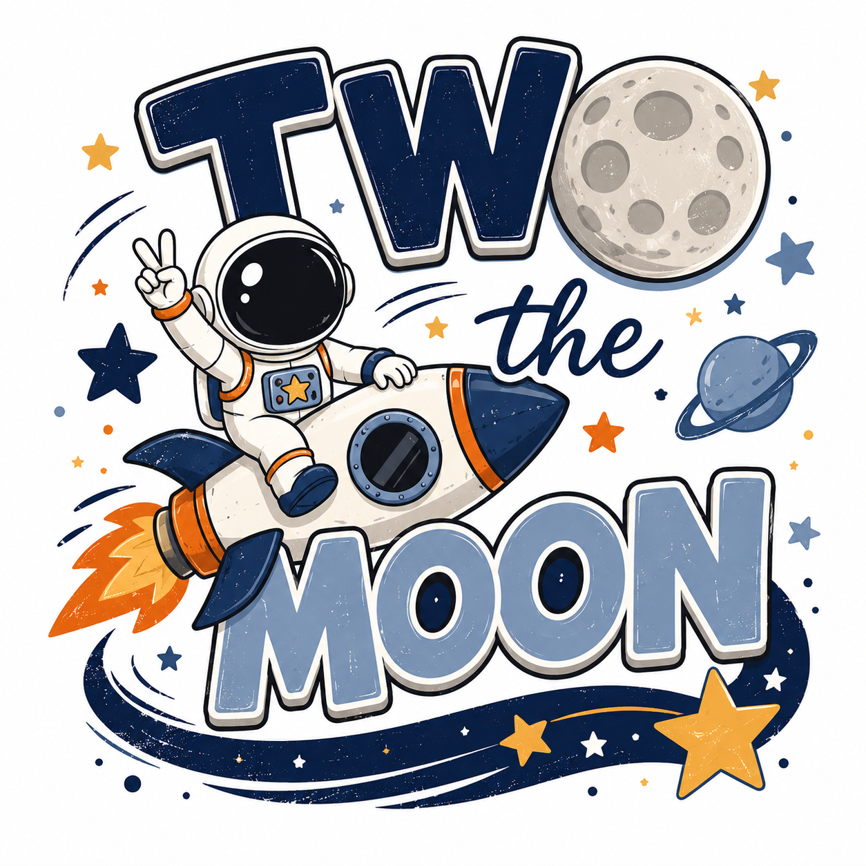 TWO The Moon (Boy) DTF Print