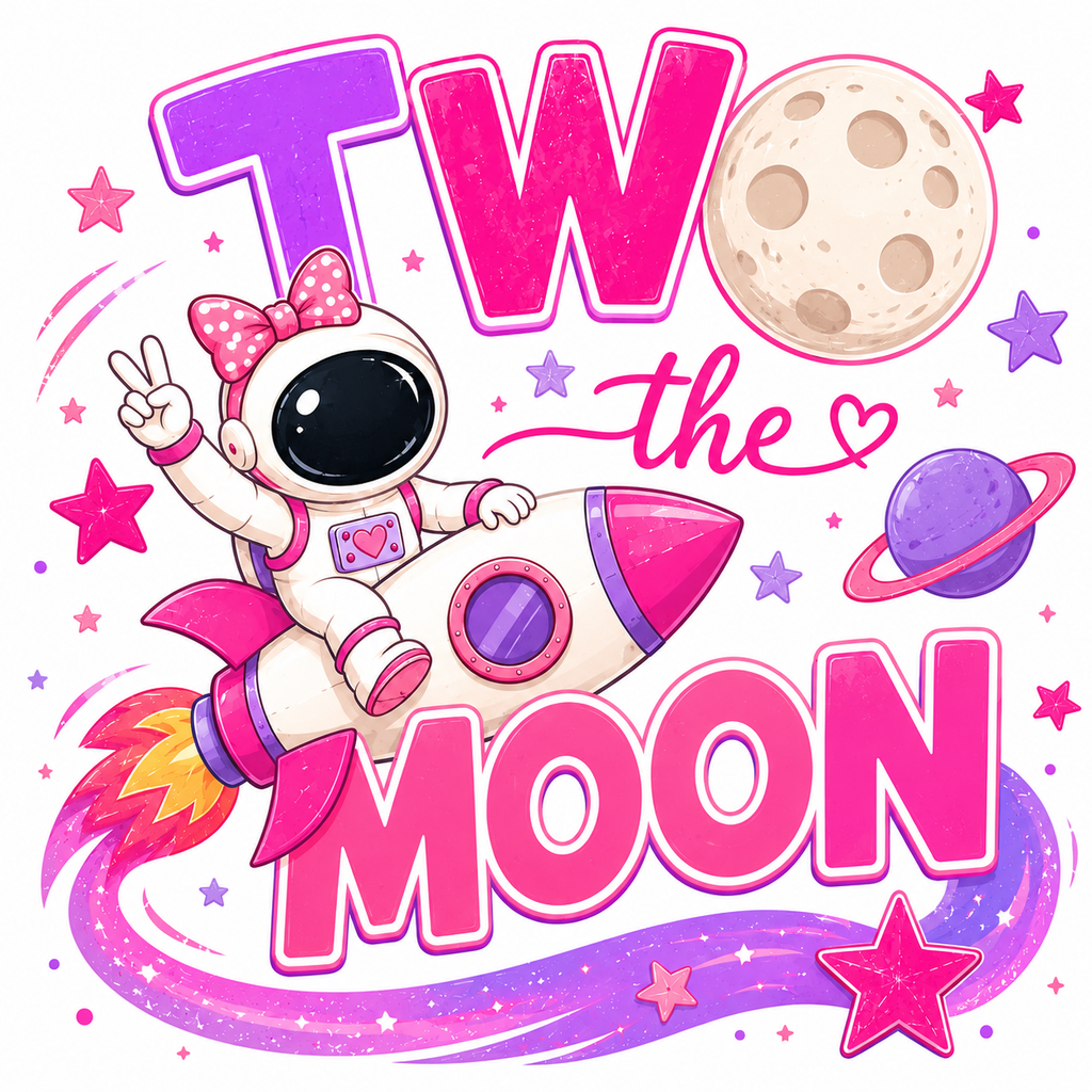 TWO The Moon (Girl) DTF Print