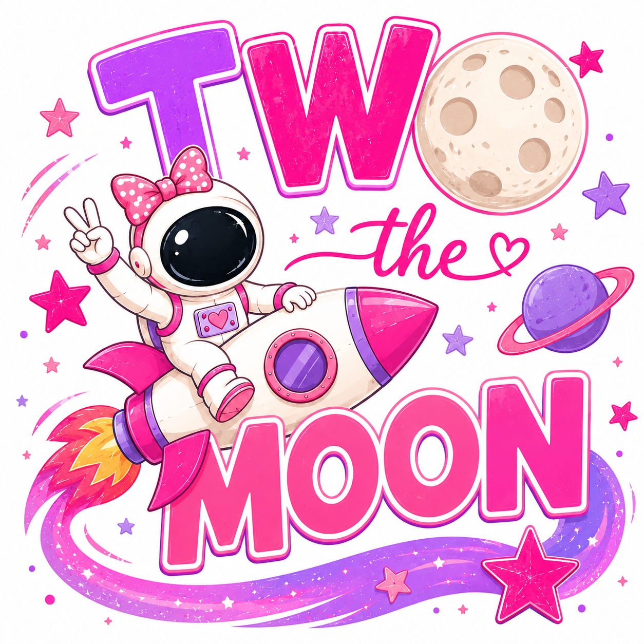 TWO The Moon (Girl) DTF Print