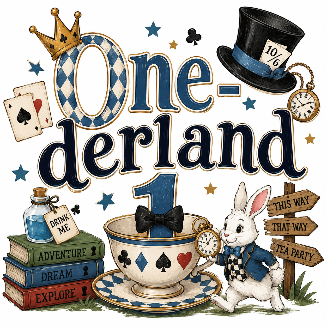 ONE-derland (Alice) DTF Print