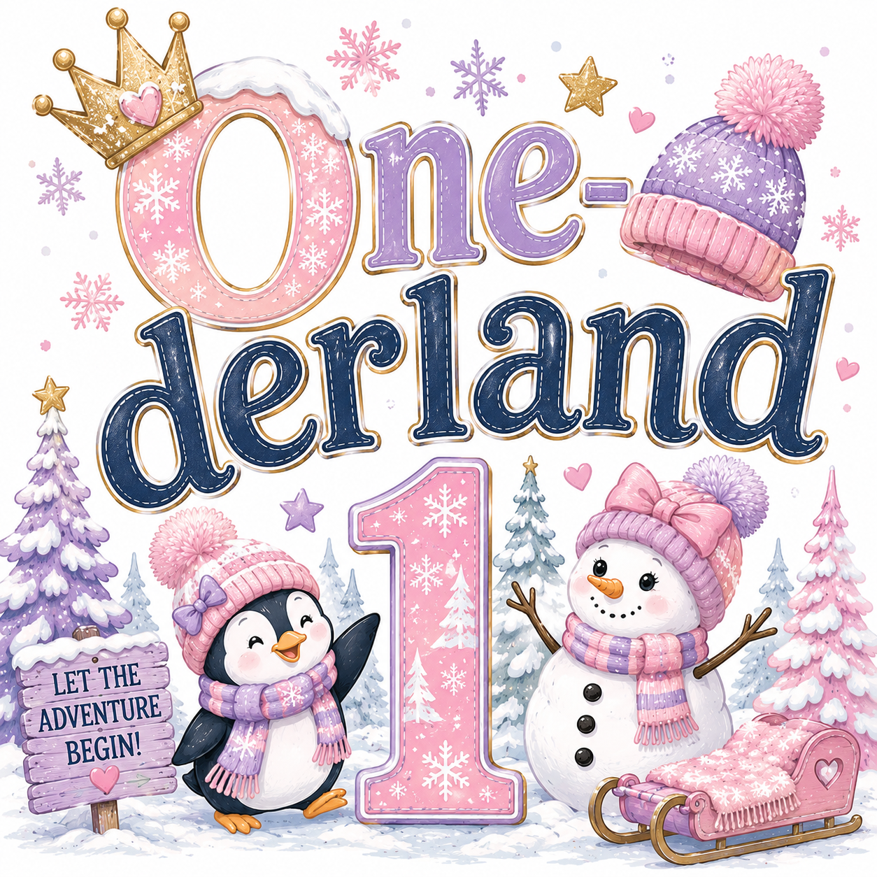 ONE-derland Winter DTF Print