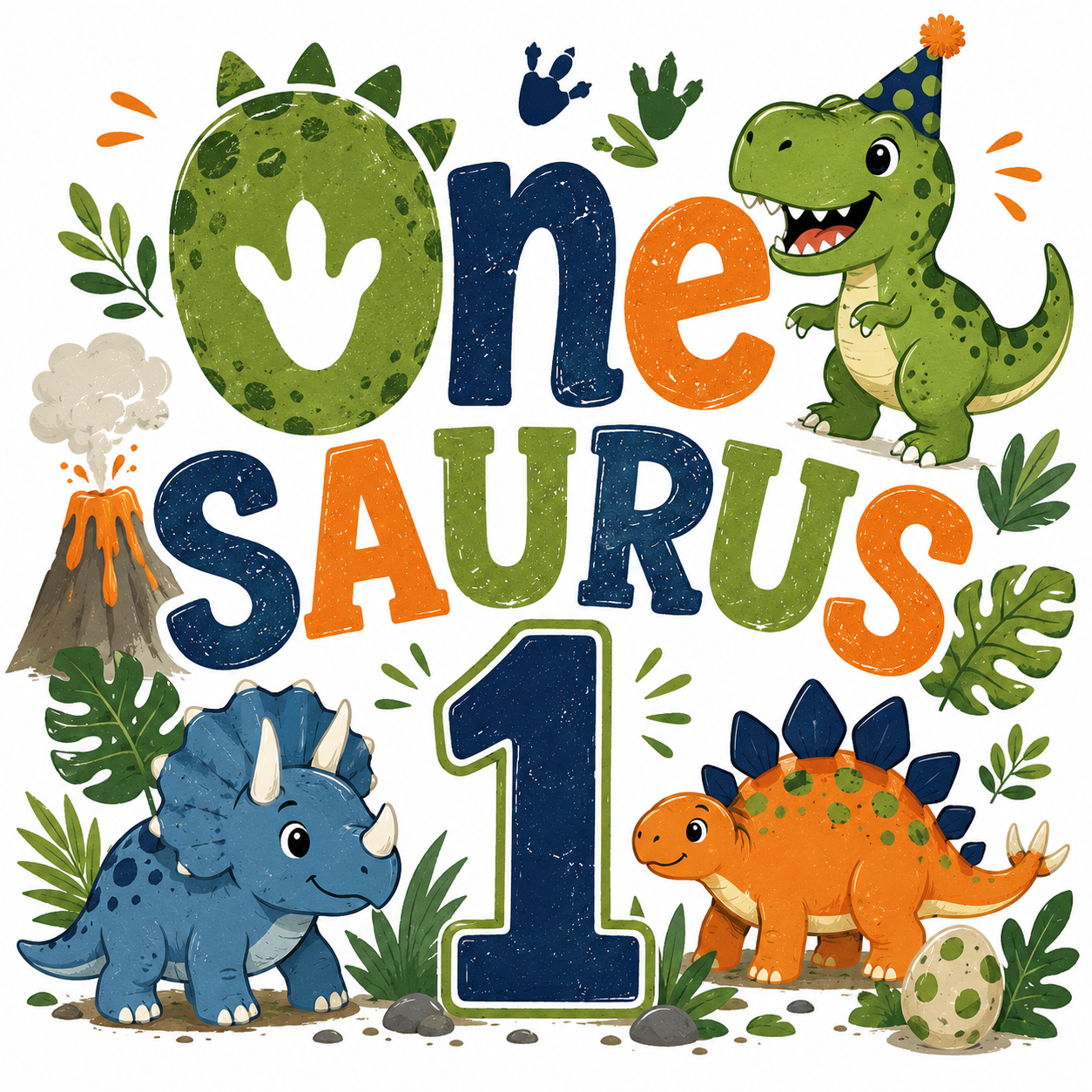 ONE-saurus (multi-dinos) Boy Apparel