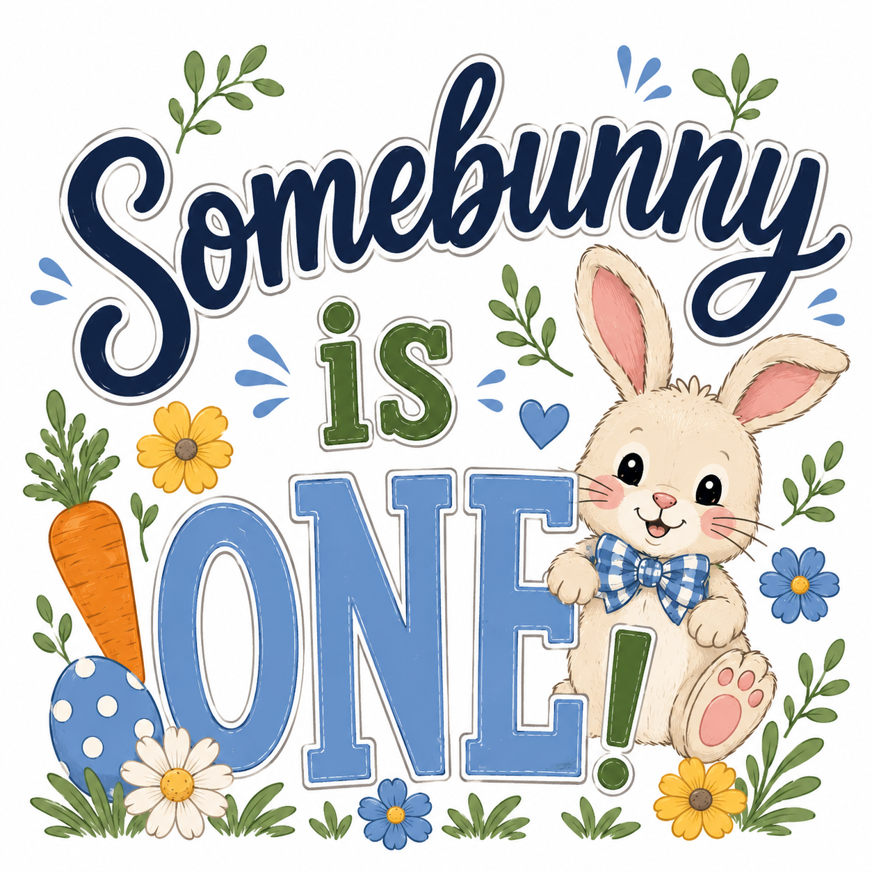 Some Bunny is ONE Boy Apparel