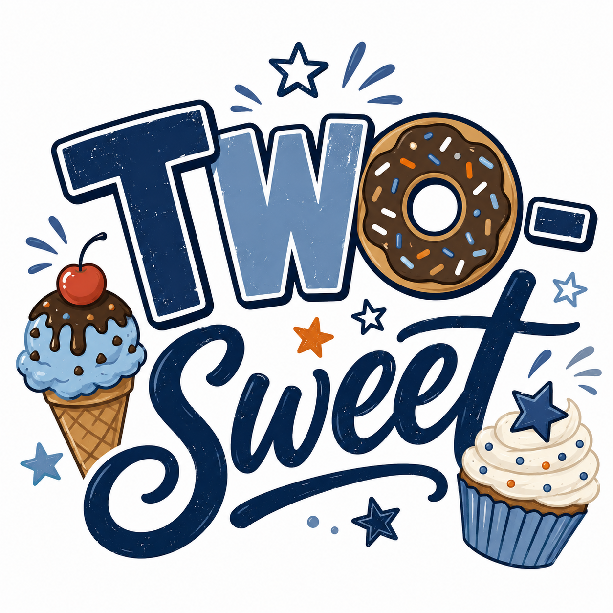 TWO Sweet DTF Print