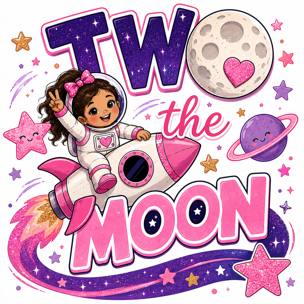 TWO The Moon (Girl) DTF Print