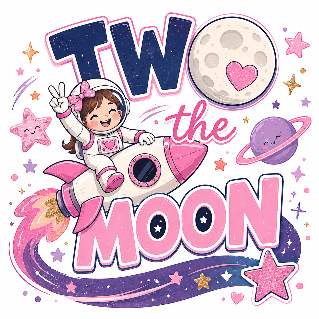TWO The Moon (Girl) DTF Print